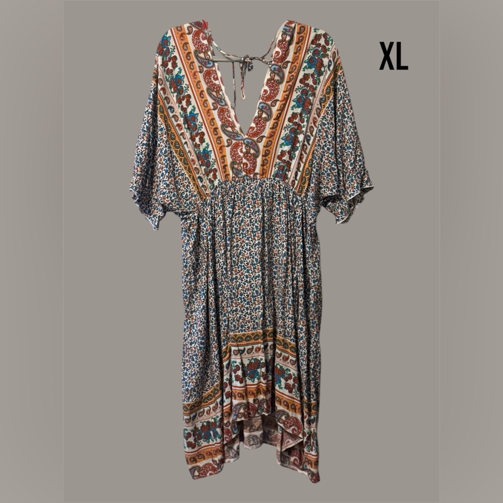 Source Unknown Multicolor Boho Maxi Dress